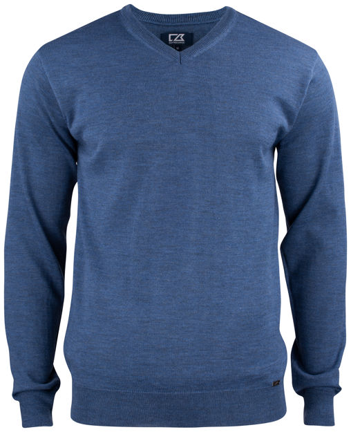 Everett V-Neck Denim Blue