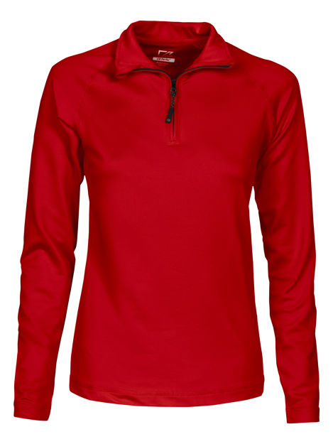 Coos Bay Half Zip Ladies Red