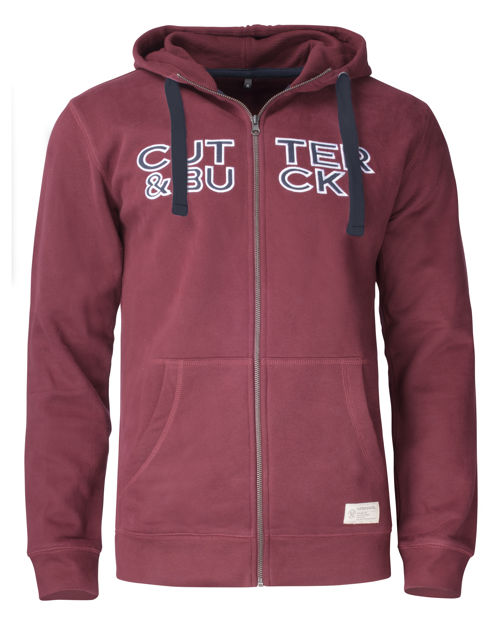 Twisp Hood FZ Men Burgundy Logo