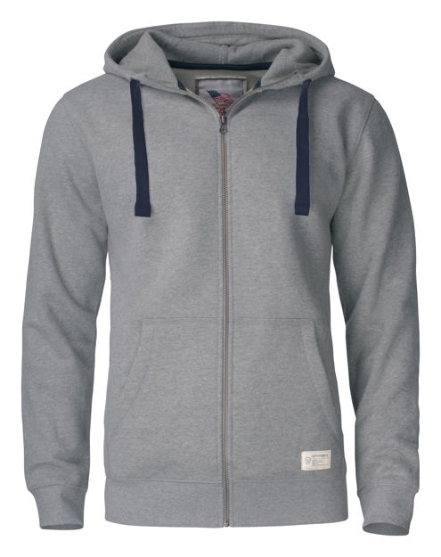 Twisp Hood FZ Men Grey Melange