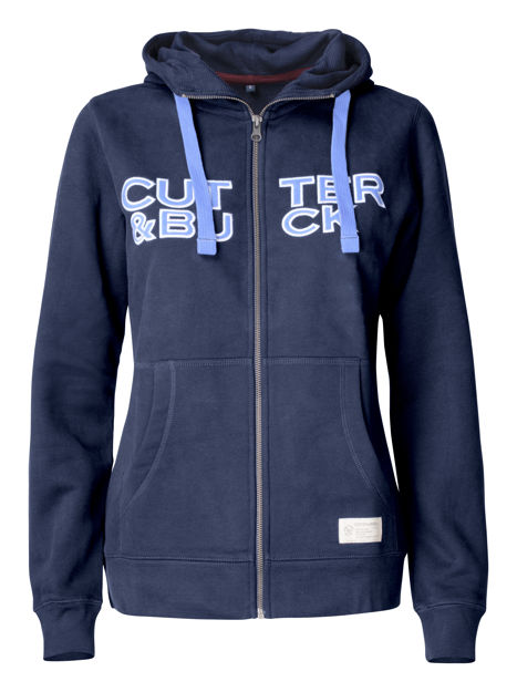 Twisp Hood FZ Ladies Dark Navy Logo
