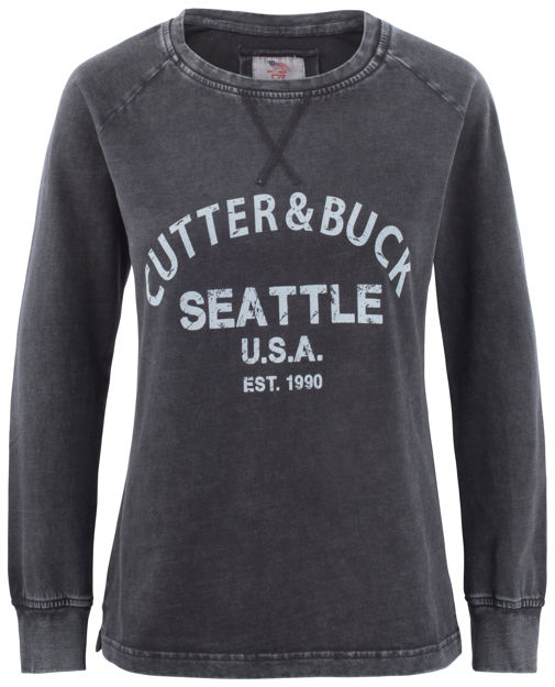 Thorp Denim Crew Ladies Denim Black With Print