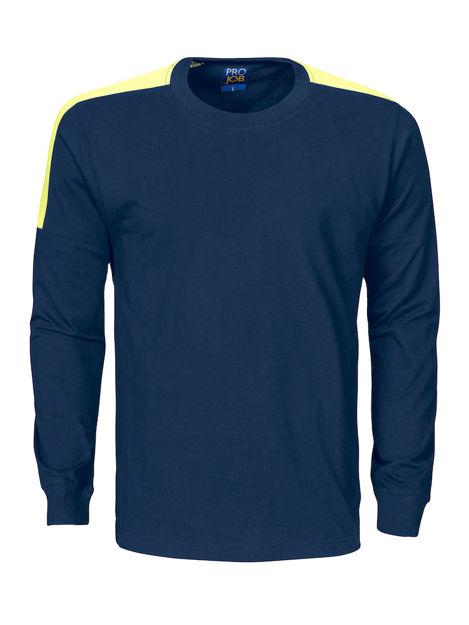 2020 t-shirt l/s navy/yellow
