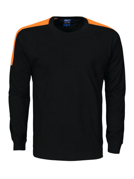 2020 t-shirt l/s black/orange