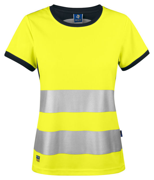 6012 t-shirt hi viz women yellow/black