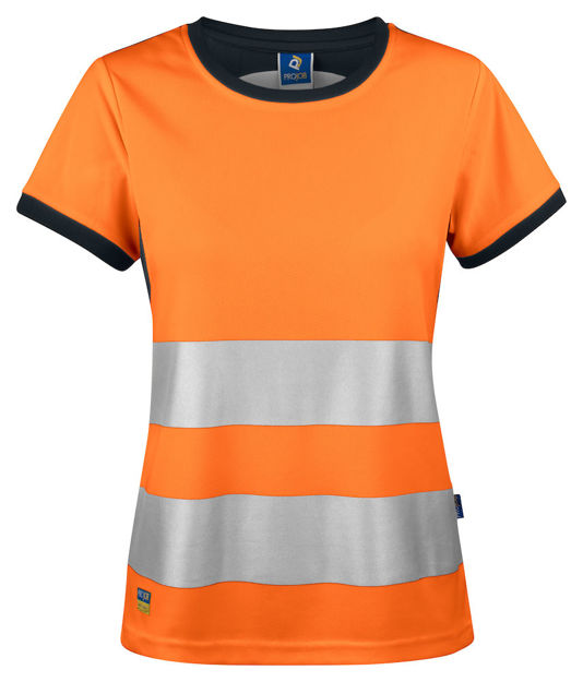 6012 t-shirt hi-vis women orange/black