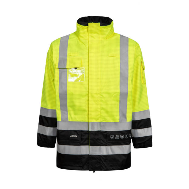 Flamme hemmende Hi-Vis regnjakke