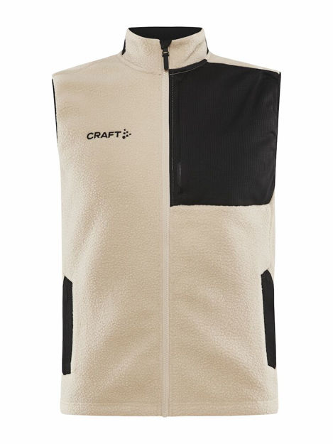 ADV Explore Pile Fleece Vest M Ecru-Black