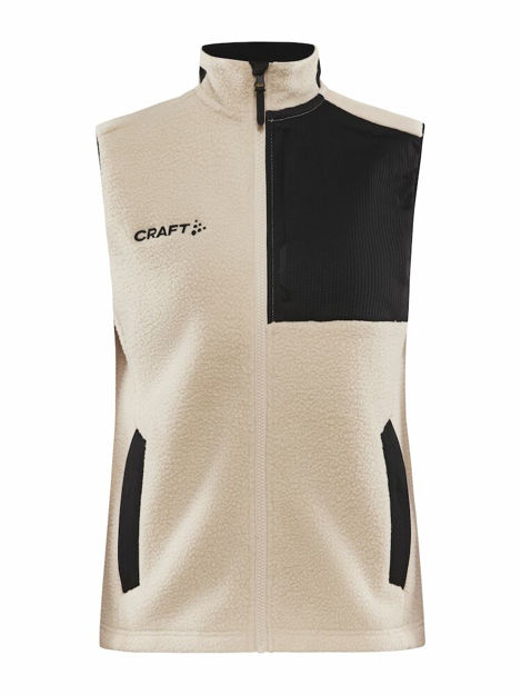 ADV Explore Pile Fleece Vest W Ecru/Black