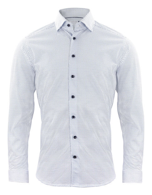 JH&F Indigo Bow 131 Slim Fit Sky blue print