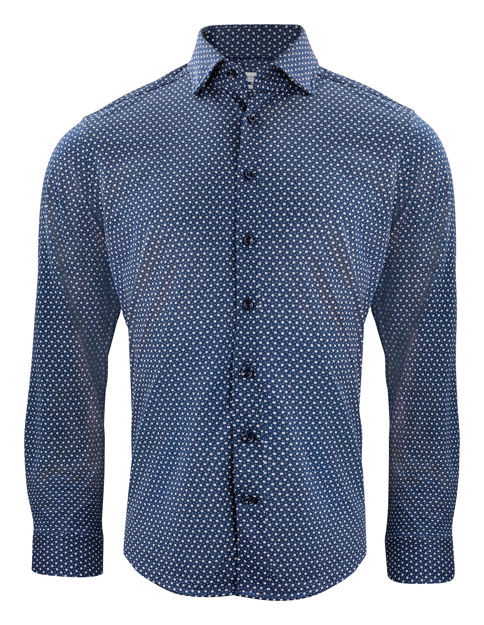 JH&F Indigo Bow 131 Slim Fit Navy print