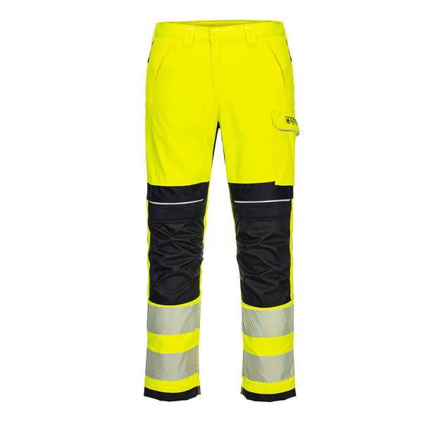 PW3 FR Hi-Vis Arbeidsbukse Gul/Sort