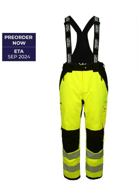 Hi-Vis Vinterbukse 4-veis stretch gul/sort