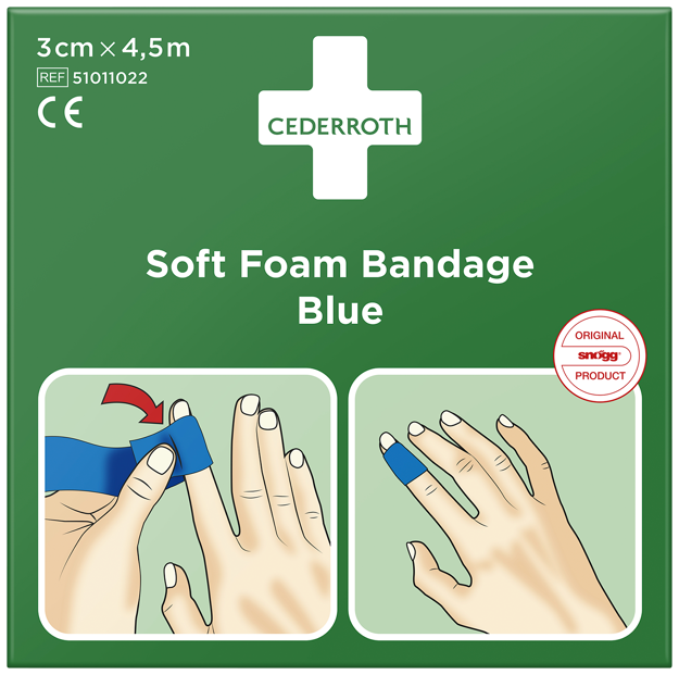 PLASTER SOFT FOAM BLÅ 3CMX4,5M