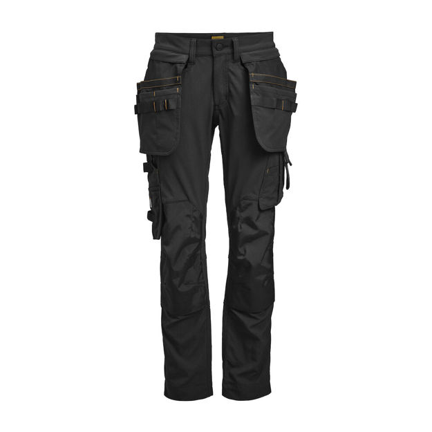 2371 Håndverkerbukse Stretch dame Black