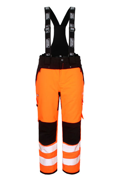 Hi-Vis Vinterbukse 4-veis stretch oransje/sort