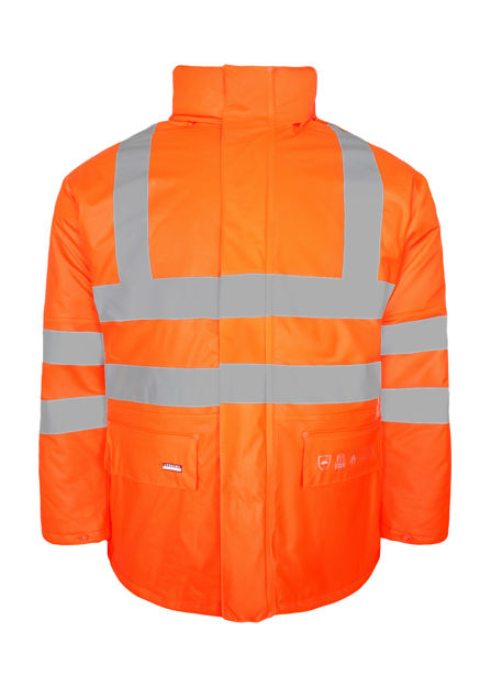 Brandhemmende Hi-Vis vinterjakke PU kvalitet foret