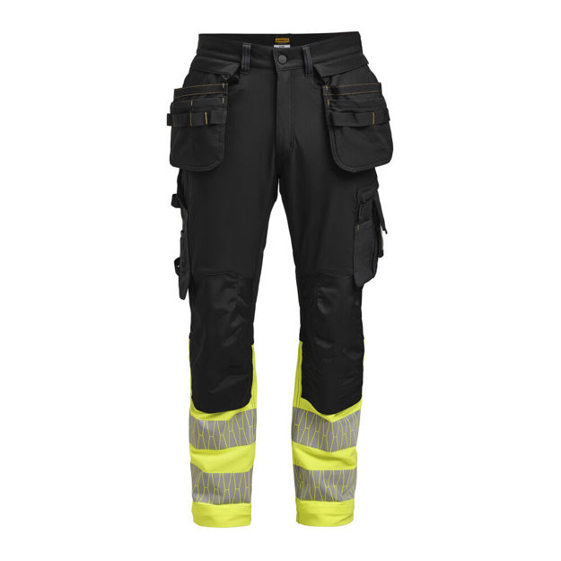 Craftsman trousers stretch Hi-Vis Black/HV Yel
