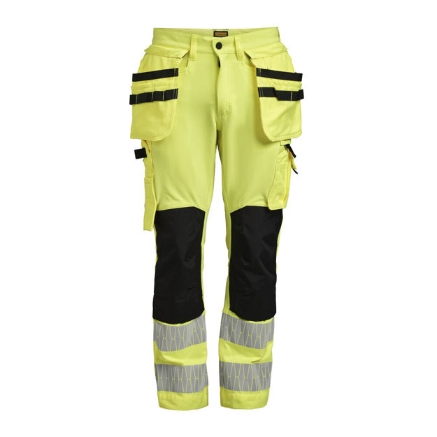 Craftsman Kl.2 trousers stretch Hi-vis Yellow/Black
